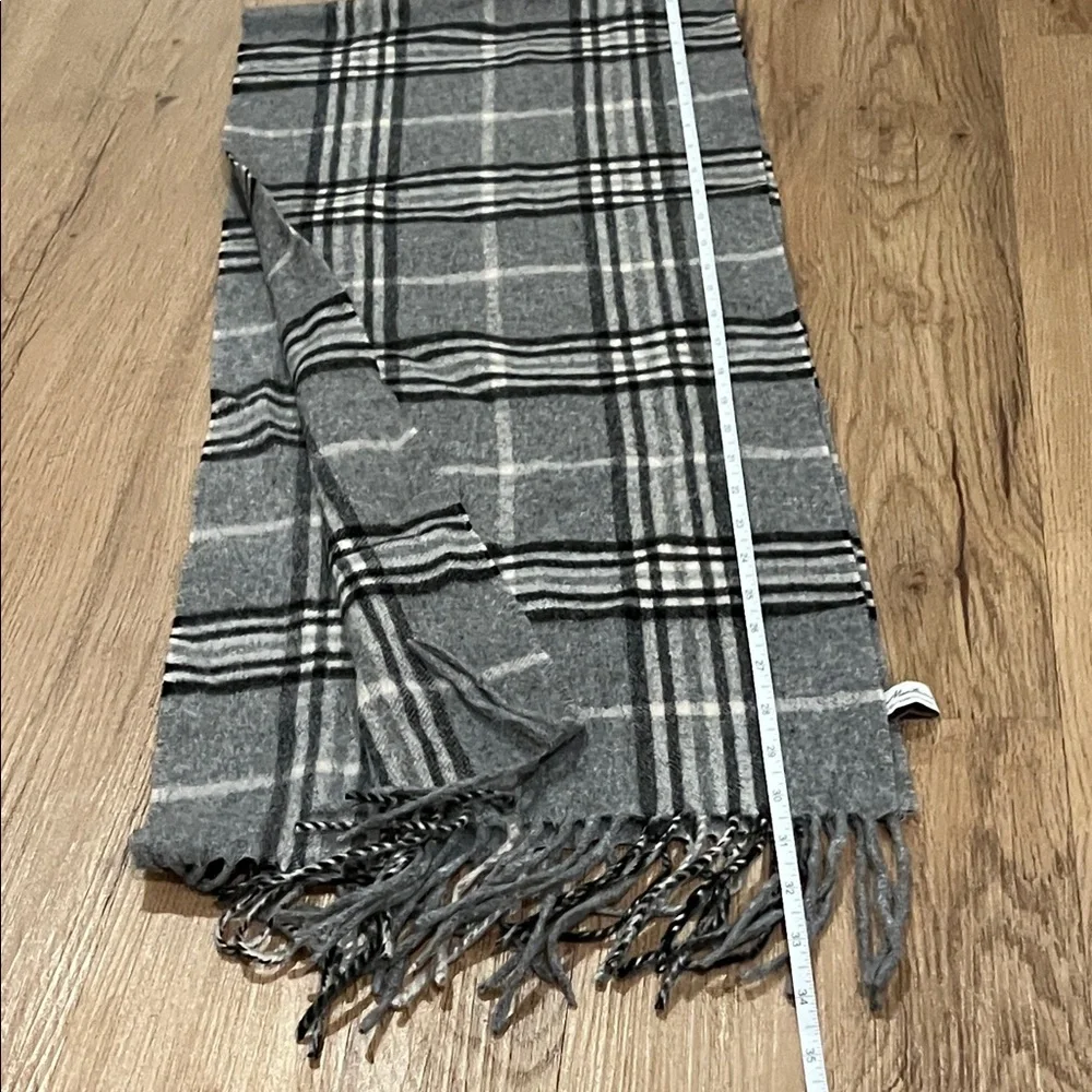 Gray Plaid Men's Scarf